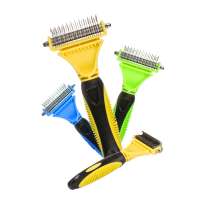 Wholesale Custom Stainless Steel Pet Dematting Brush Hair Remover Grooming Tool